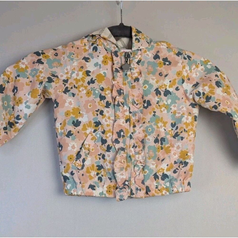 Tommy Bahama Coat Baby Girl 18 Months Pink Floral Zip Lightweight Jacket 18m